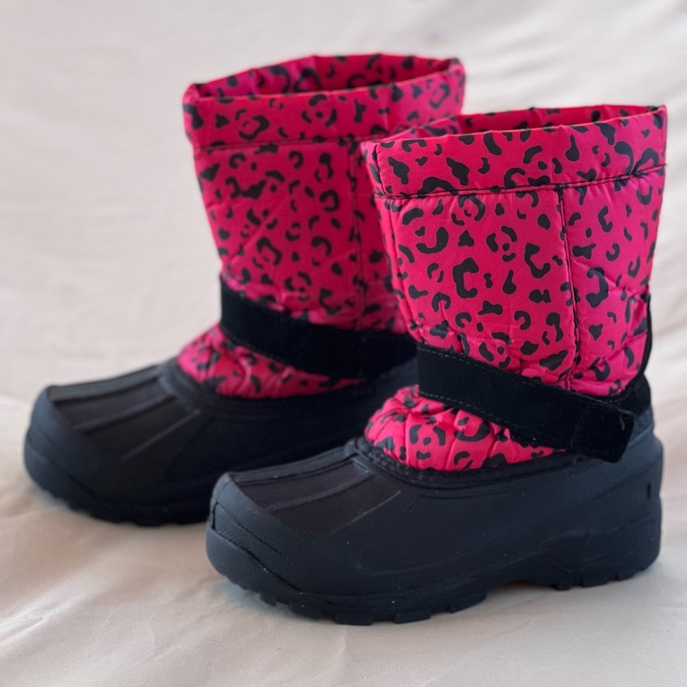 Ozark Trail Pink Leopard Snow Boots